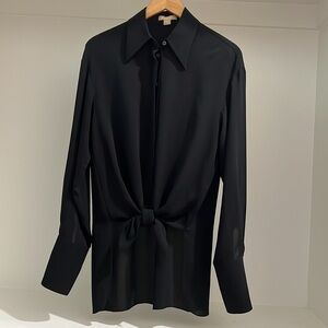 Michael Kors Collection Silk Button Down Blouse